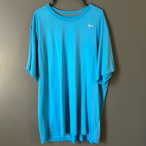Nike Dri-Fit Athletic Shirt Short Sleeve Crewneck Blue XXL Big & Tall